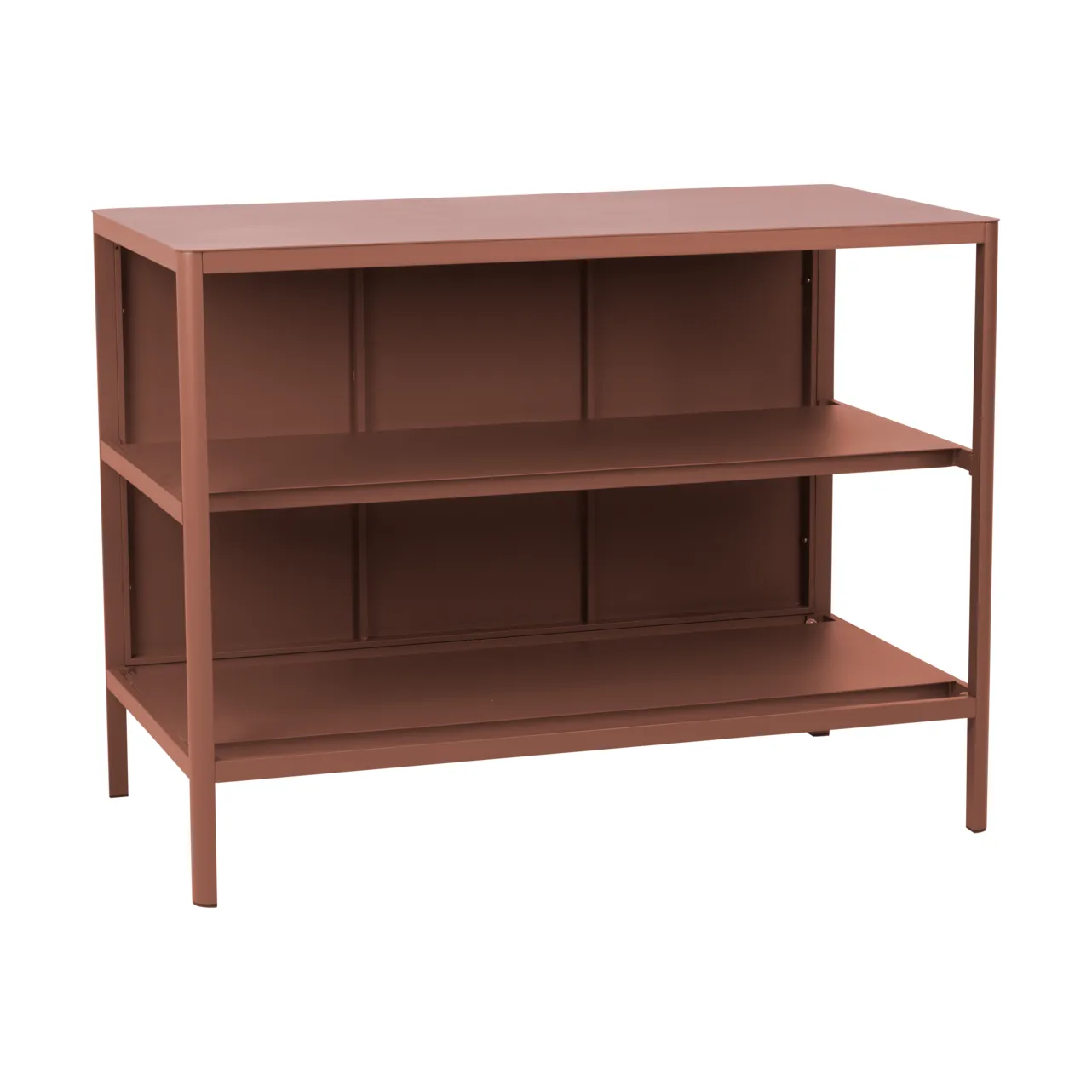 Kelia udekøkken bænk med hylder, Zin red, 121x91x64 cm Brafab
