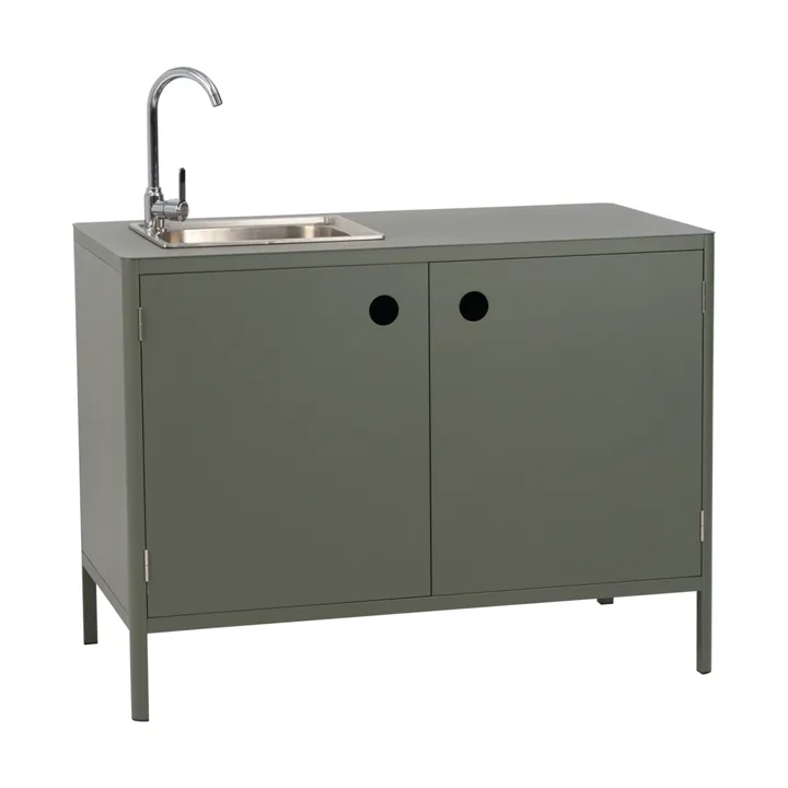 Kelia udekøkken underskab med vask - Nordic green, 121x90x64 - Brafab