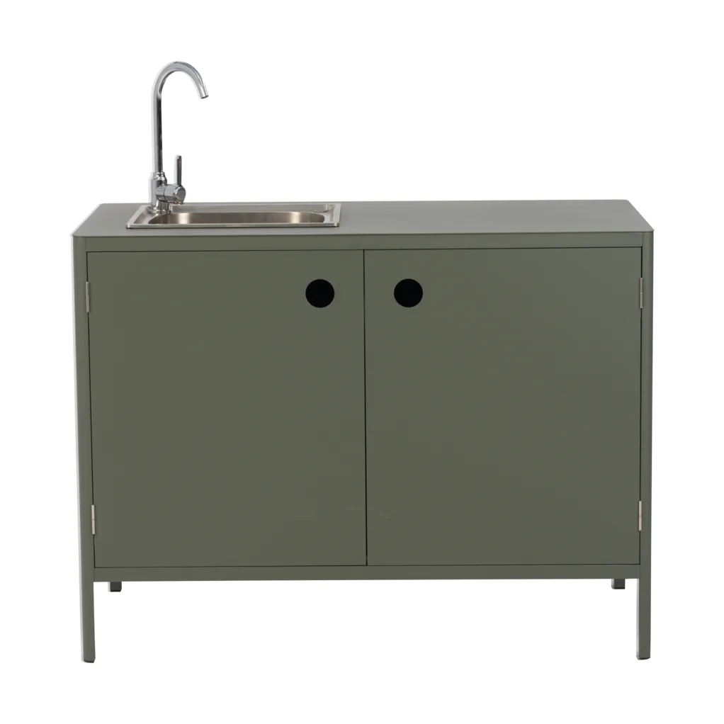 Kelia udekøkken underskab med vask, Nordic green, 121x90x64 Brafab
