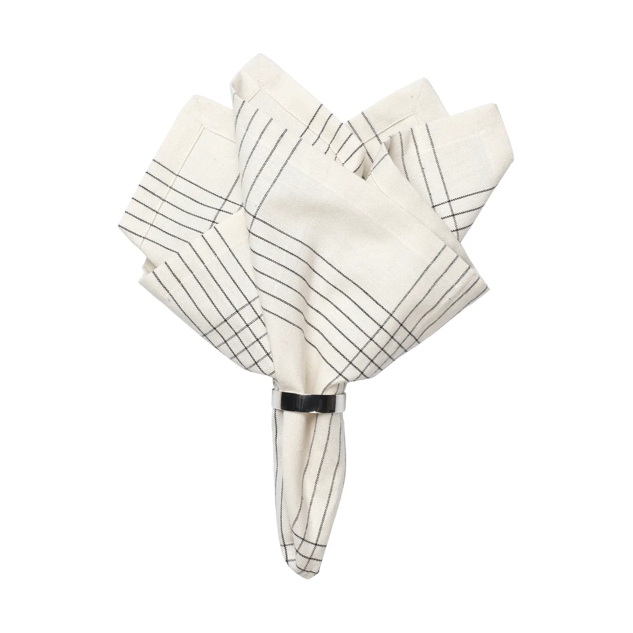 Broste Copenhagen Alice stofserviet 45x45 cm Black-natural