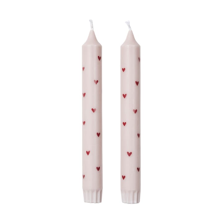 Amor kronlys 2 pk - Light pink-red - Broste Copenhagen