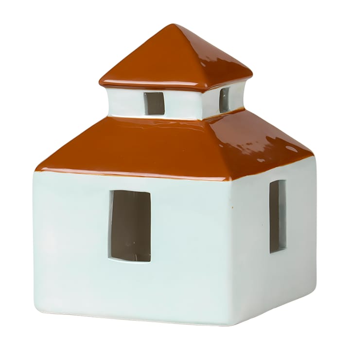 Bo dekorationshus 13,2x18 cm - Light turquoise/Caramel brown - Broste Copenhagen