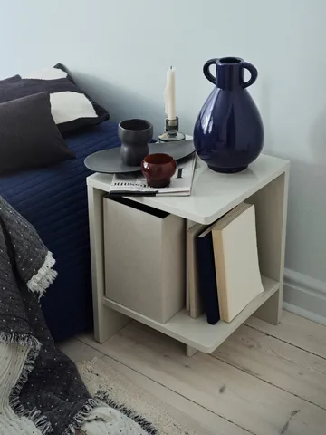 Bodil pudebetræk 30x50 cm - Black-intense blue - Broste Copenhagen