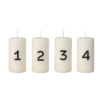 Broste adventslys - White-Black, 4 dele - Broste Copenhagen