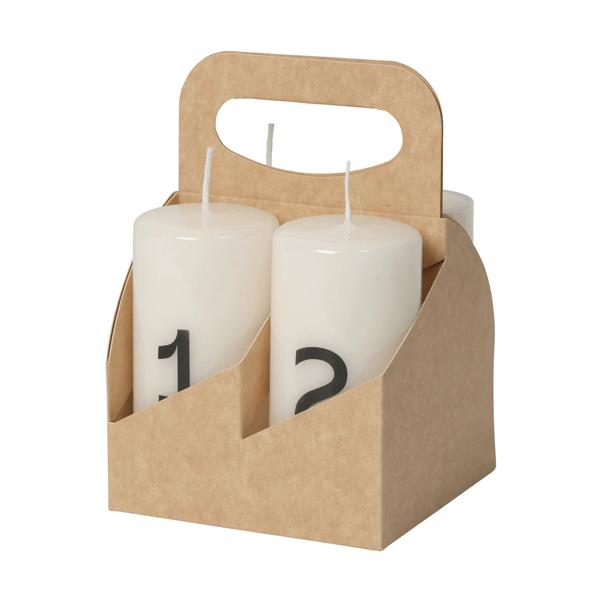 Broste adventslys, White-Black, 4 dele Broste Copenhagen