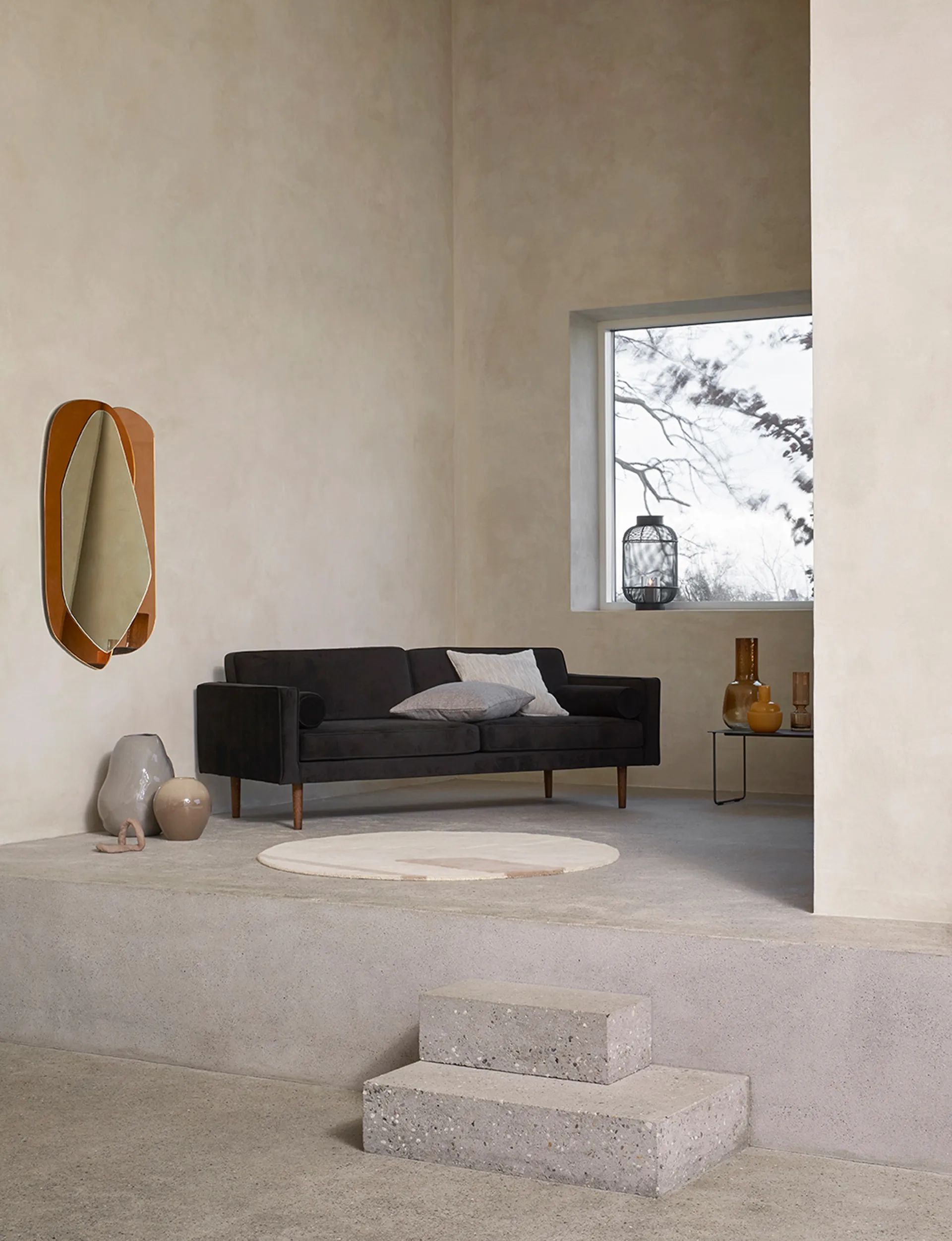 Bull lanterne Ø31 cm, Black Broste Copenhagen