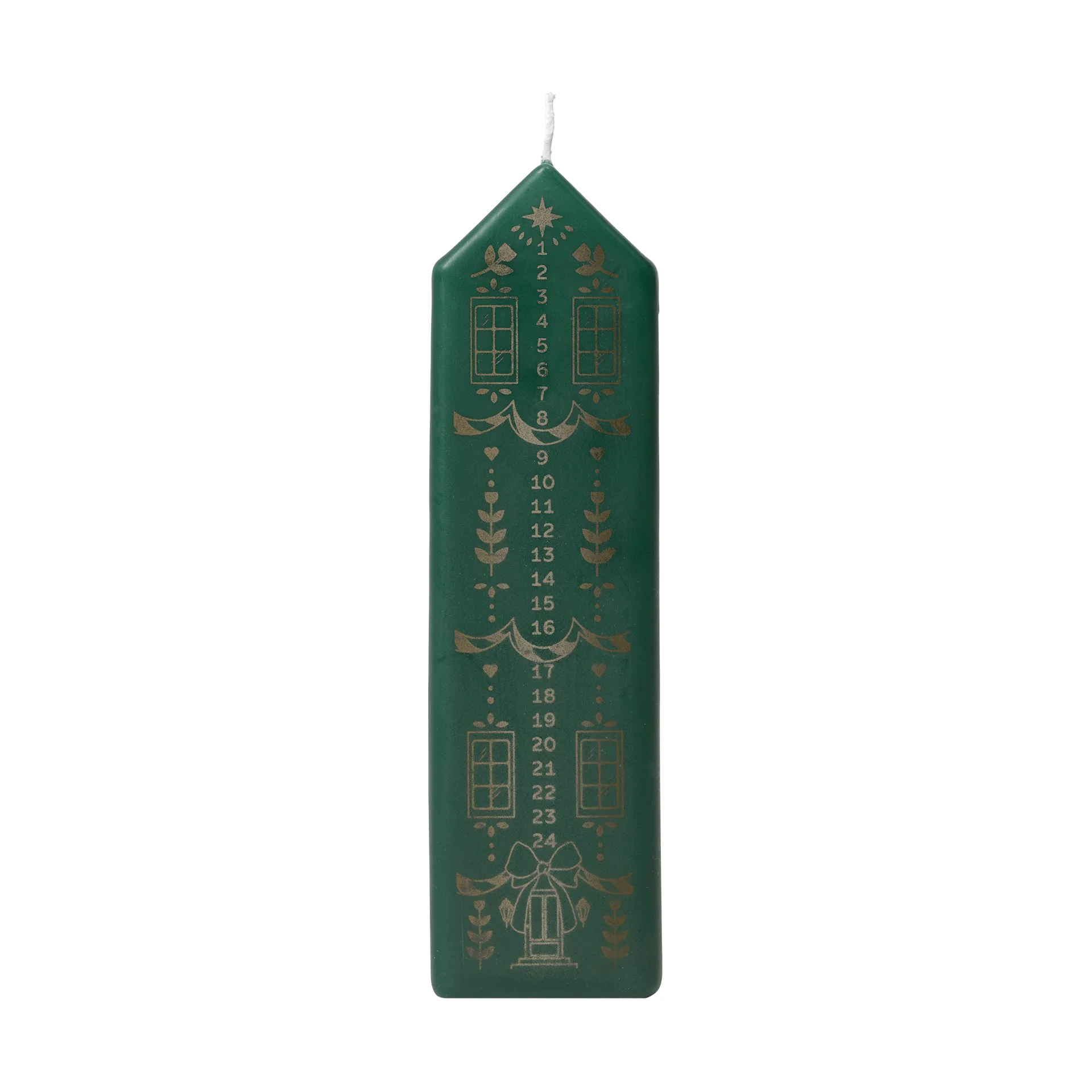 Casa kalenderlys, Dark Green-Gold Broste Copenhagen