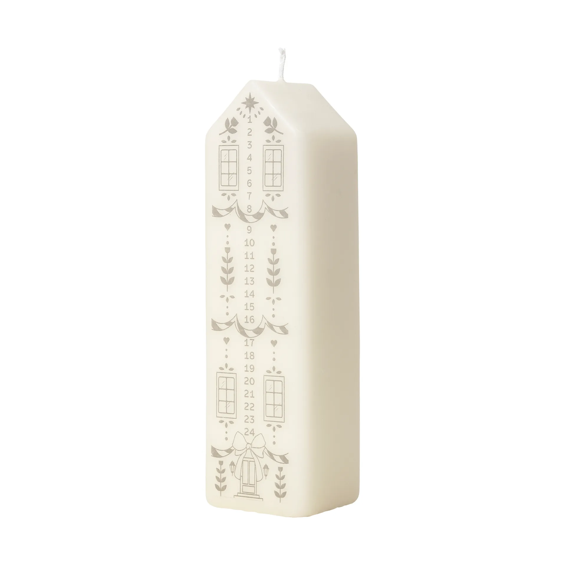 Casa kalenderlys, White-Silver Broste Copenhagen