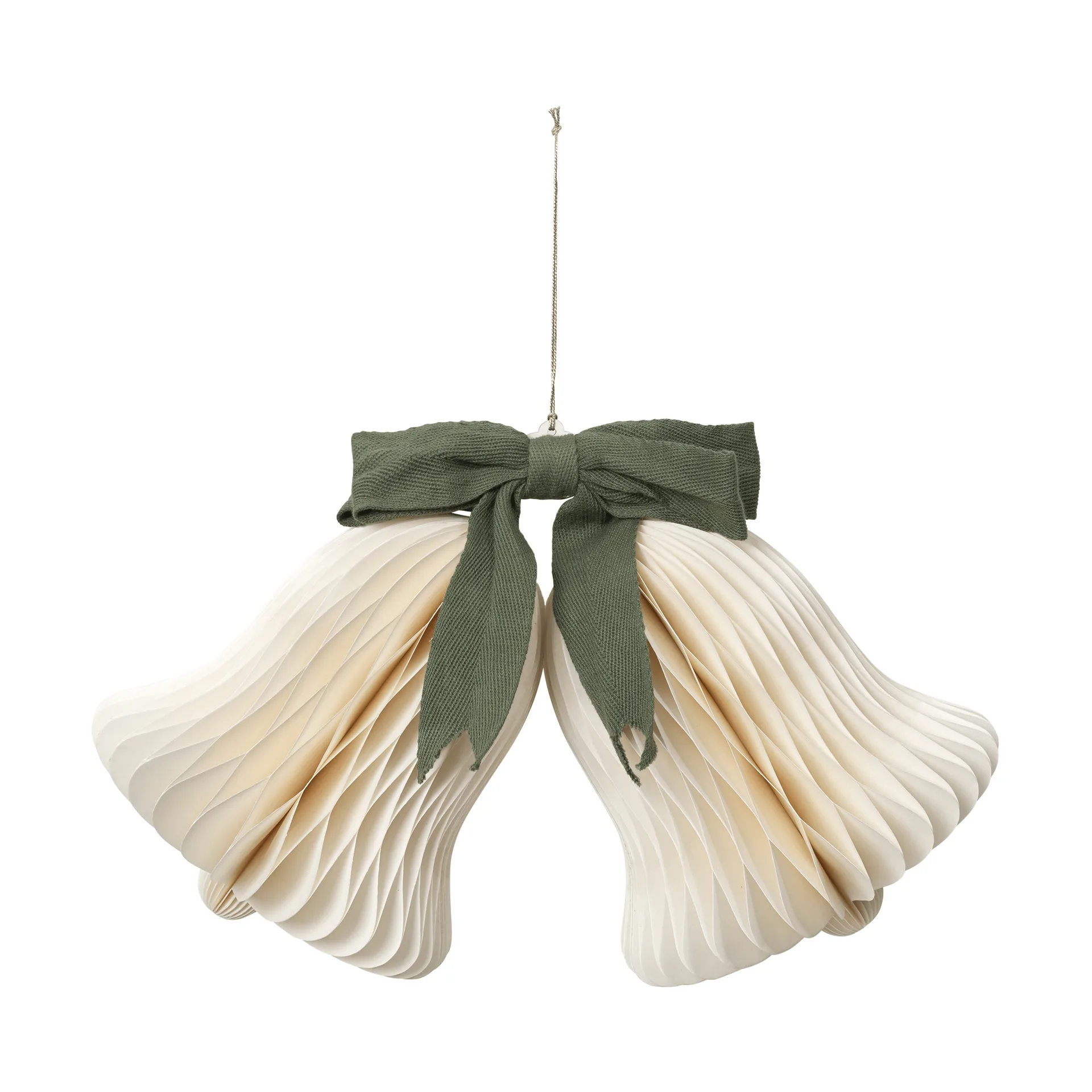 Broste Copenhagen Chime klokke juleophæng Off White-Grape Leaf Green