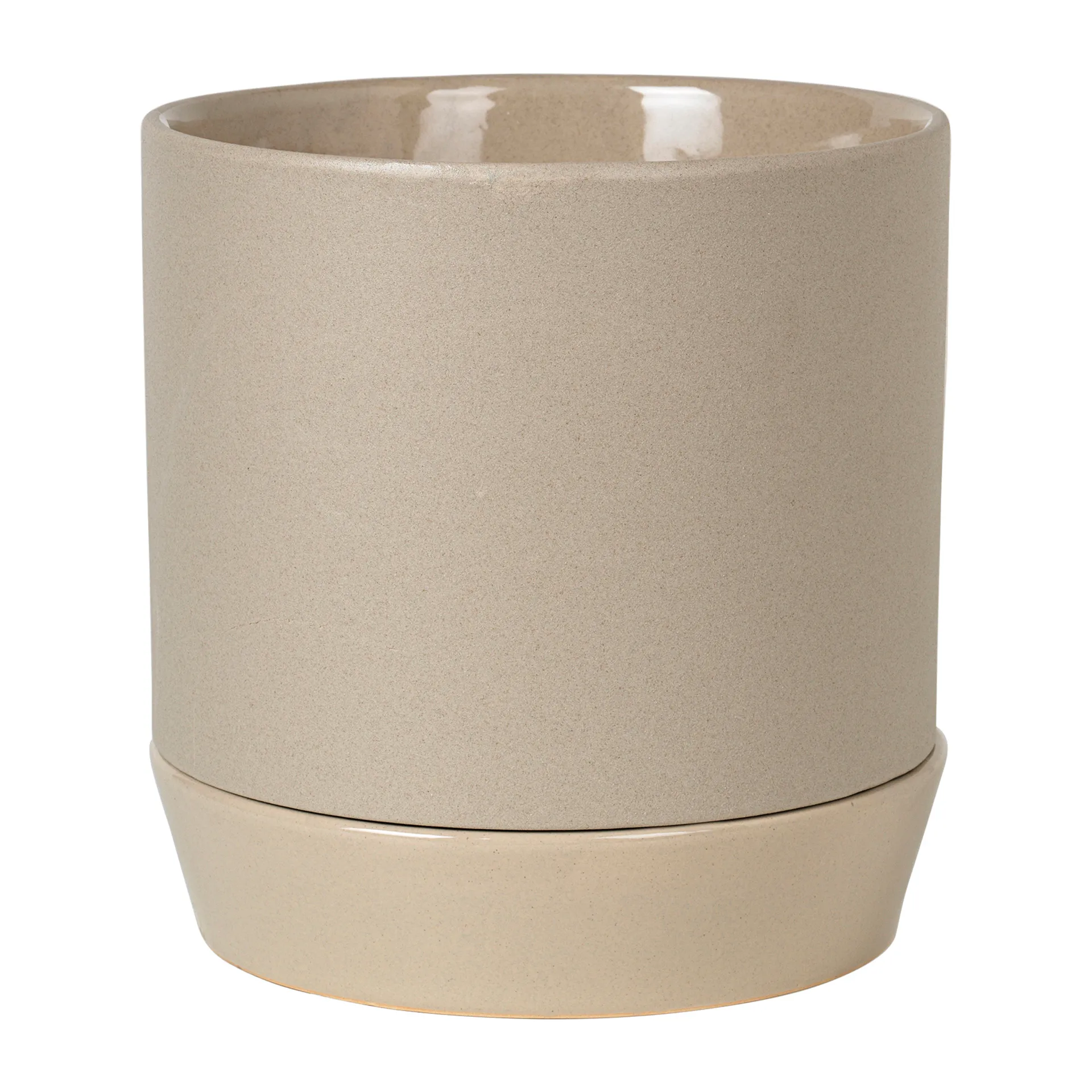 Denise krukke med underfad Ø21 cm, Dove grey Broste Copenhagen