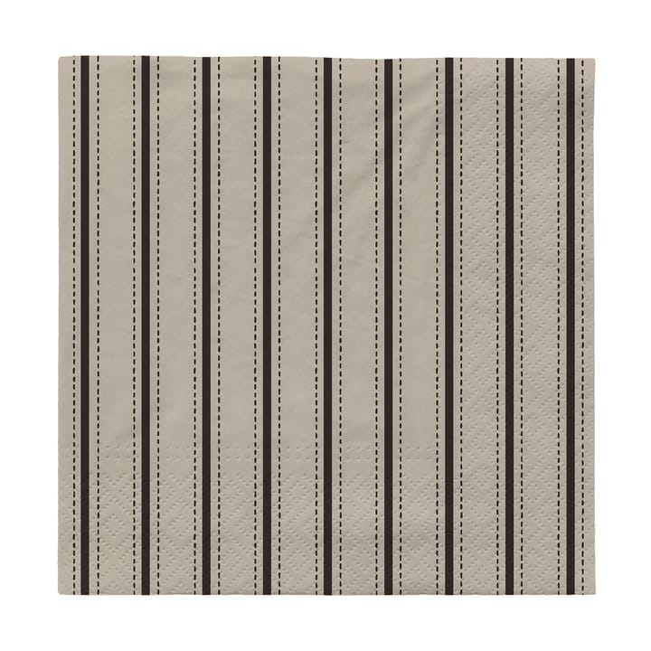 Dolly papirsservietter 33x33 cm 20 pk - Sort-offwhite - Broste Copenhagen