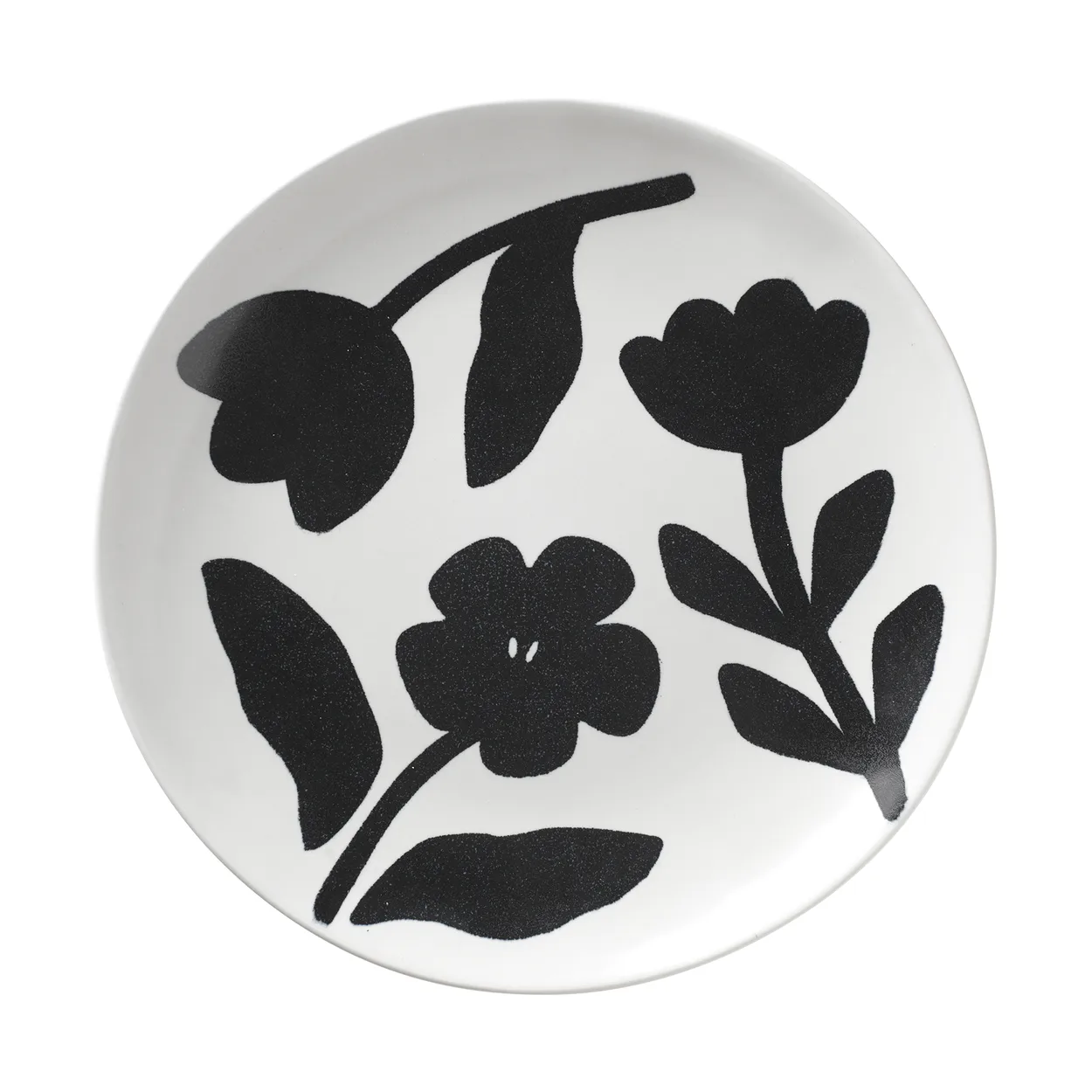 Broste Copenhagen Flora tallerken Ø26 cm Black-off white
