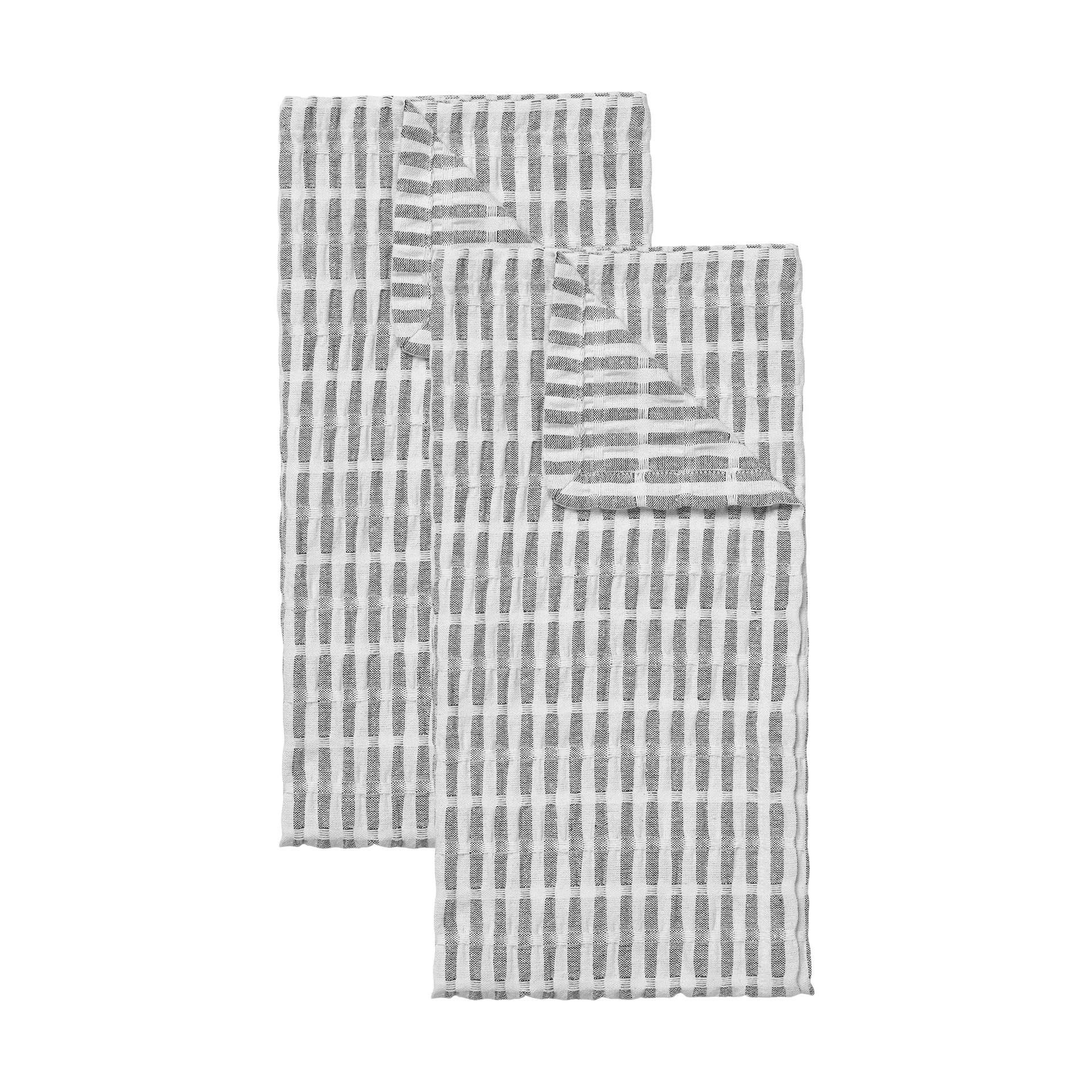 Folke viskestykke 50x70 cm 2 stk, Black-natural Broste Copenhagen