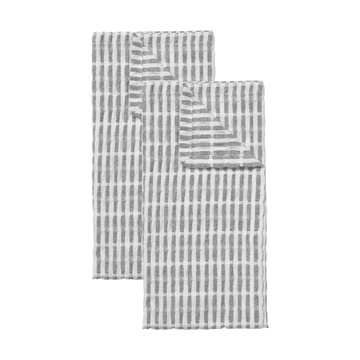 Folke viskestykke 50x70 cm 2 stk - Black-natural - Broste Copenhagen