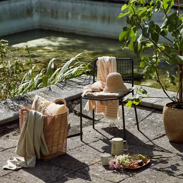 Frankie bomuldsplaid 130x180 cm - Taos taupe beige - Broste Copenhagen