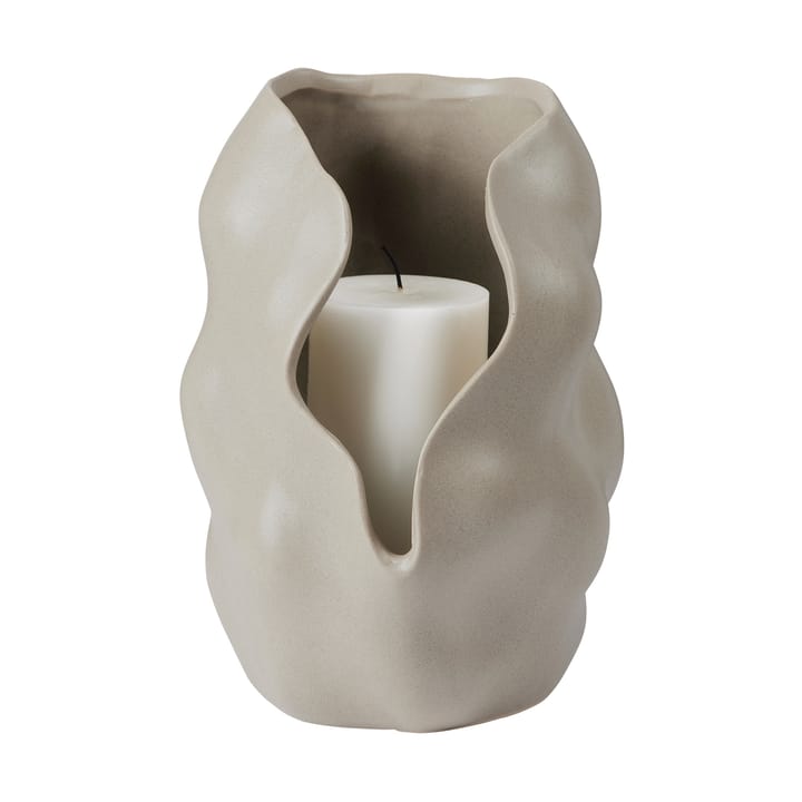 Hekla lysestage Ø18,6 cm, Dove grey Broste Copenhagen