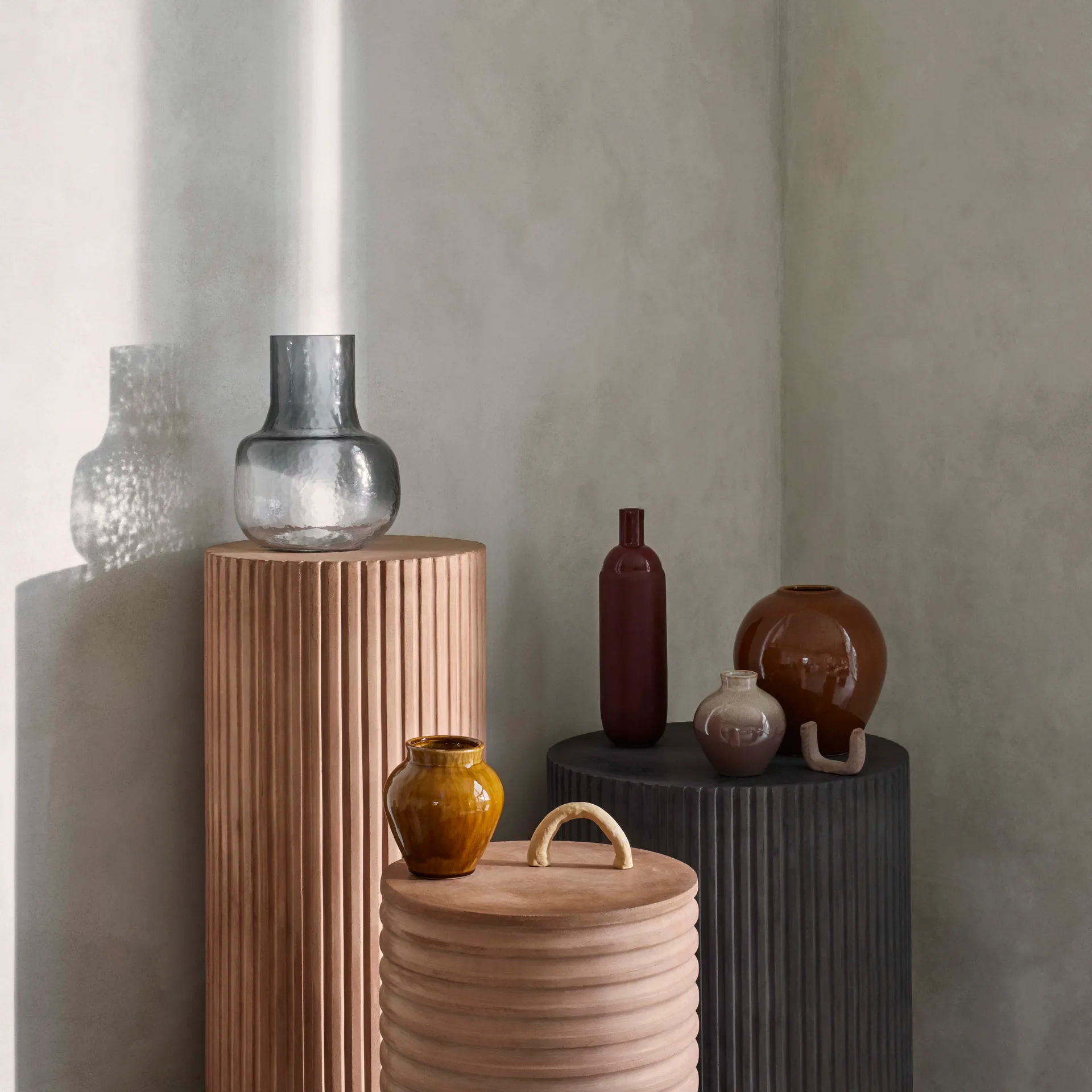 Ingrid keramikvase 14,5 cm 3-pak, Apple cinnamon Broste Copenhagen