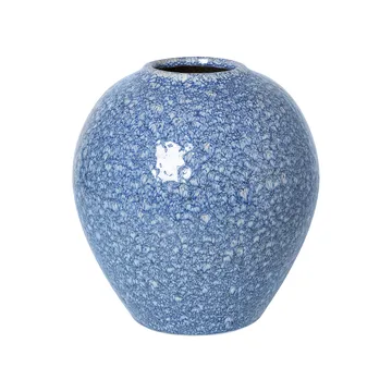 Ingrid keramikvase 25,5 cm - Insignia blue/White - Broste Copenhagen