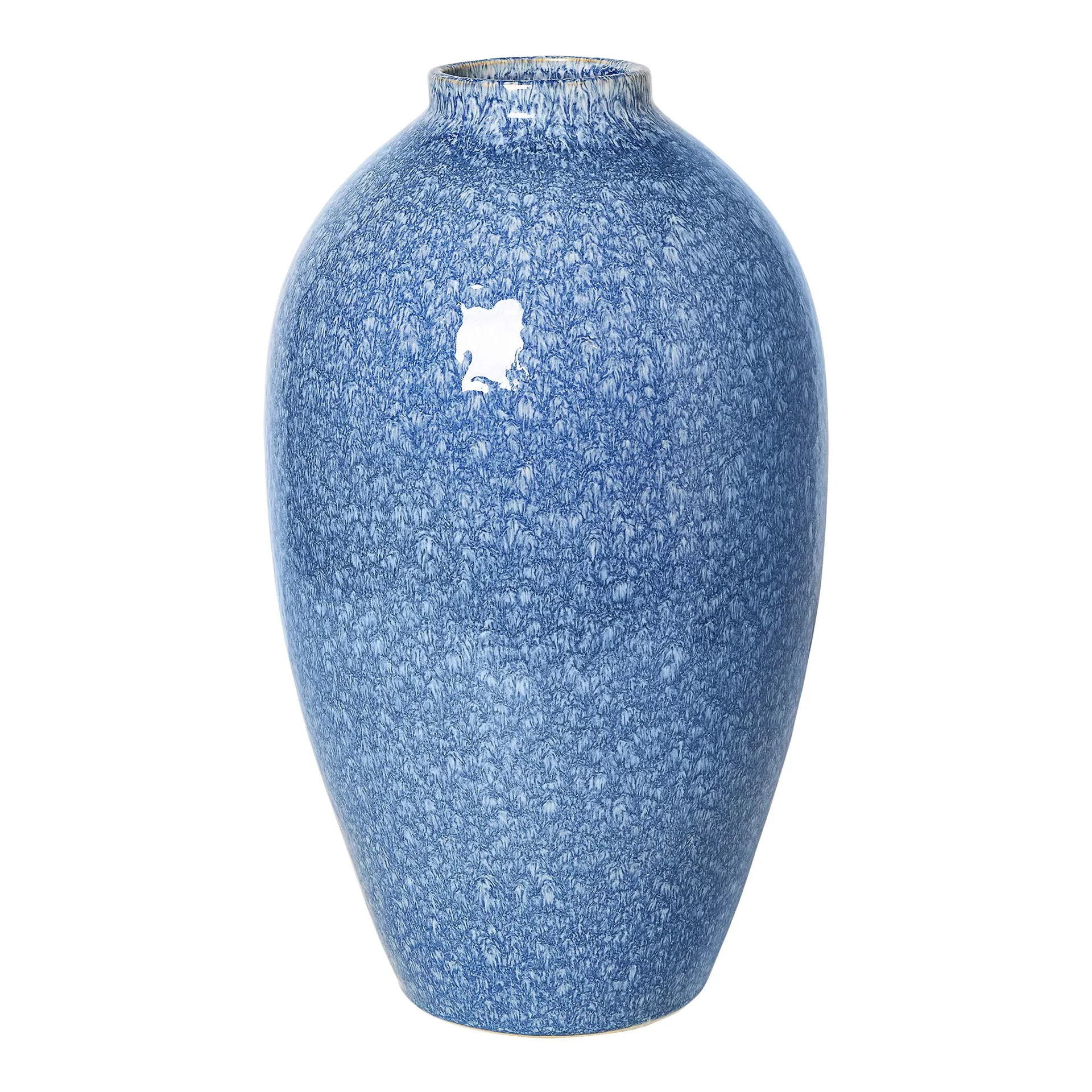 Ingrid keramikvase 40 cm, Insignia blue/White Broste Copenhagen