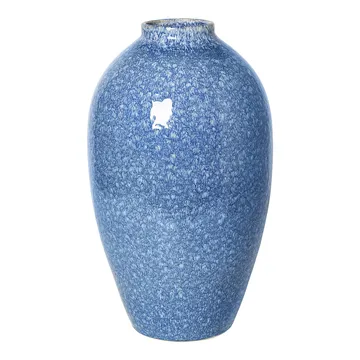 Ingrid keramikvase 40 cm - Insignia blue/White - Broste Copenhagen