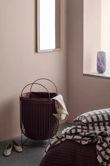 Isa bomuldsplaid 130x180 cm - Decadent chocolate/Purple - Broste Copenhagen