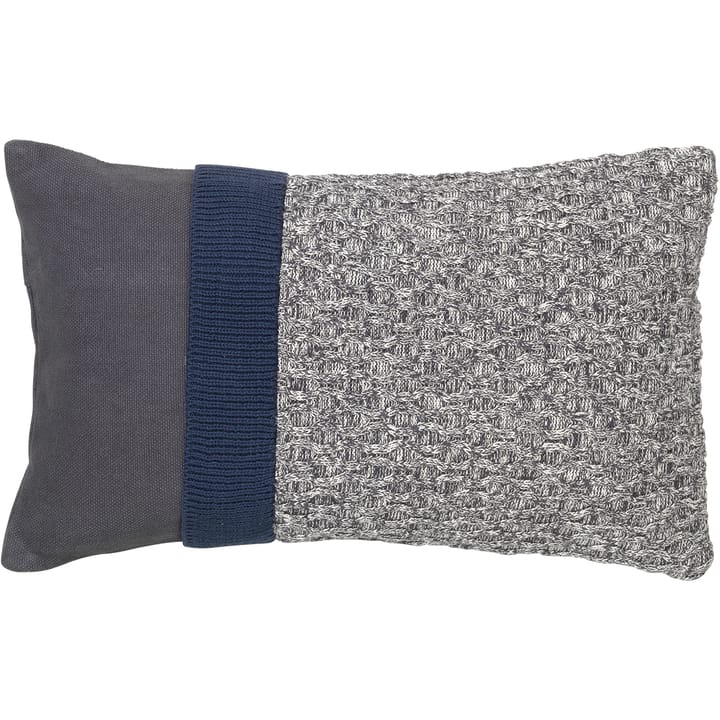 Knit pudebetræk 30x50 cm, Dark grey/Blue night Broste Copenhagen