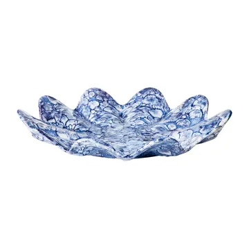 Lilja pyntefad Ø38 cm - Intense blue/White - Broste Copenhagen