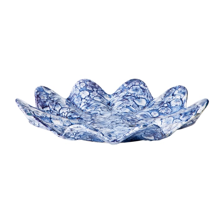 Lilja pyntefad Ø38 cm, Intense blue/White Broste Copenhagen