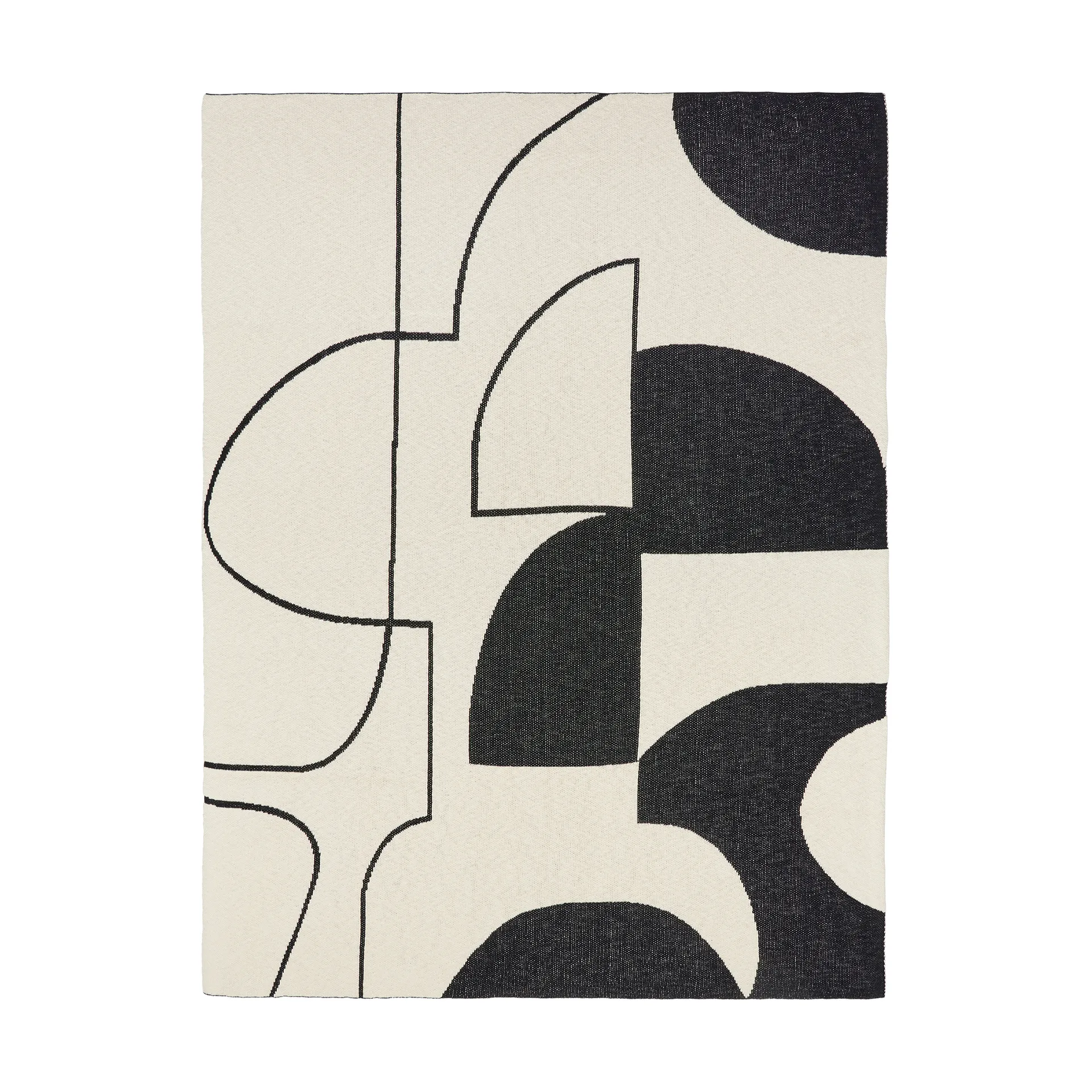 Maren plaid 130x180 cm, Black-off white Broste Copenhagen