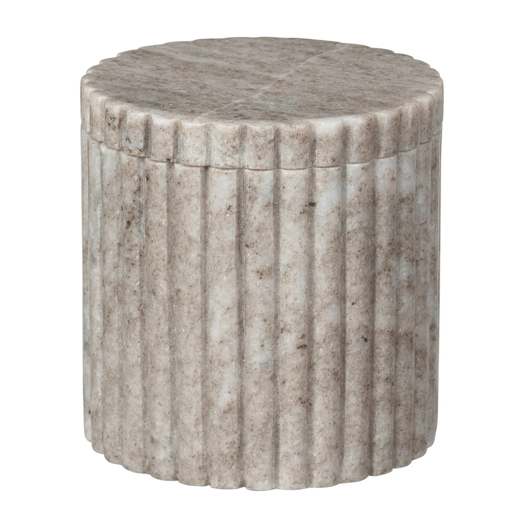 Platon opbevaringskrukke med låg Ø10 cm, Light brown Broste Copenhagen