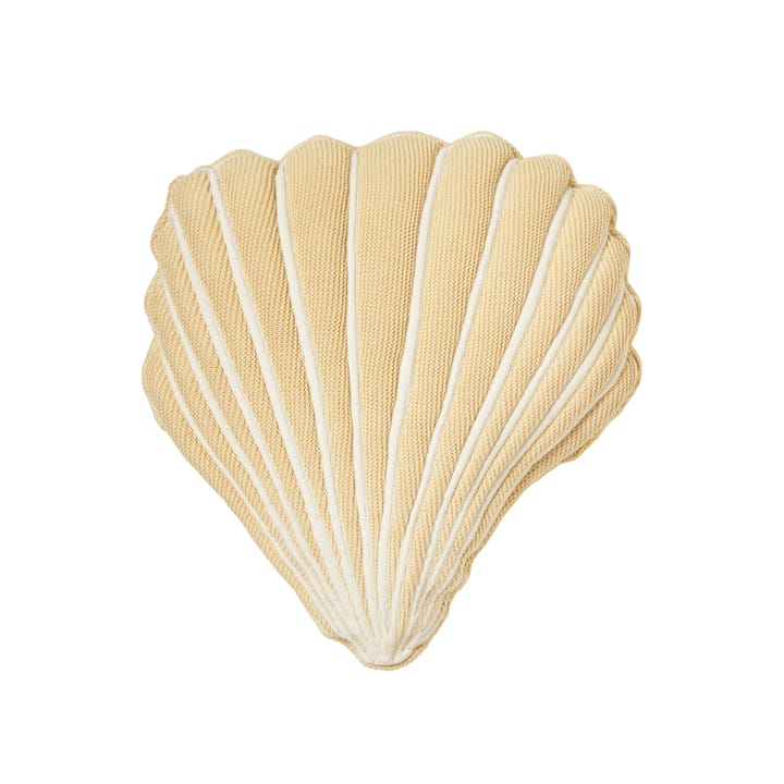 Pude Seashell bomuld - Gul - Broste Copenhagen