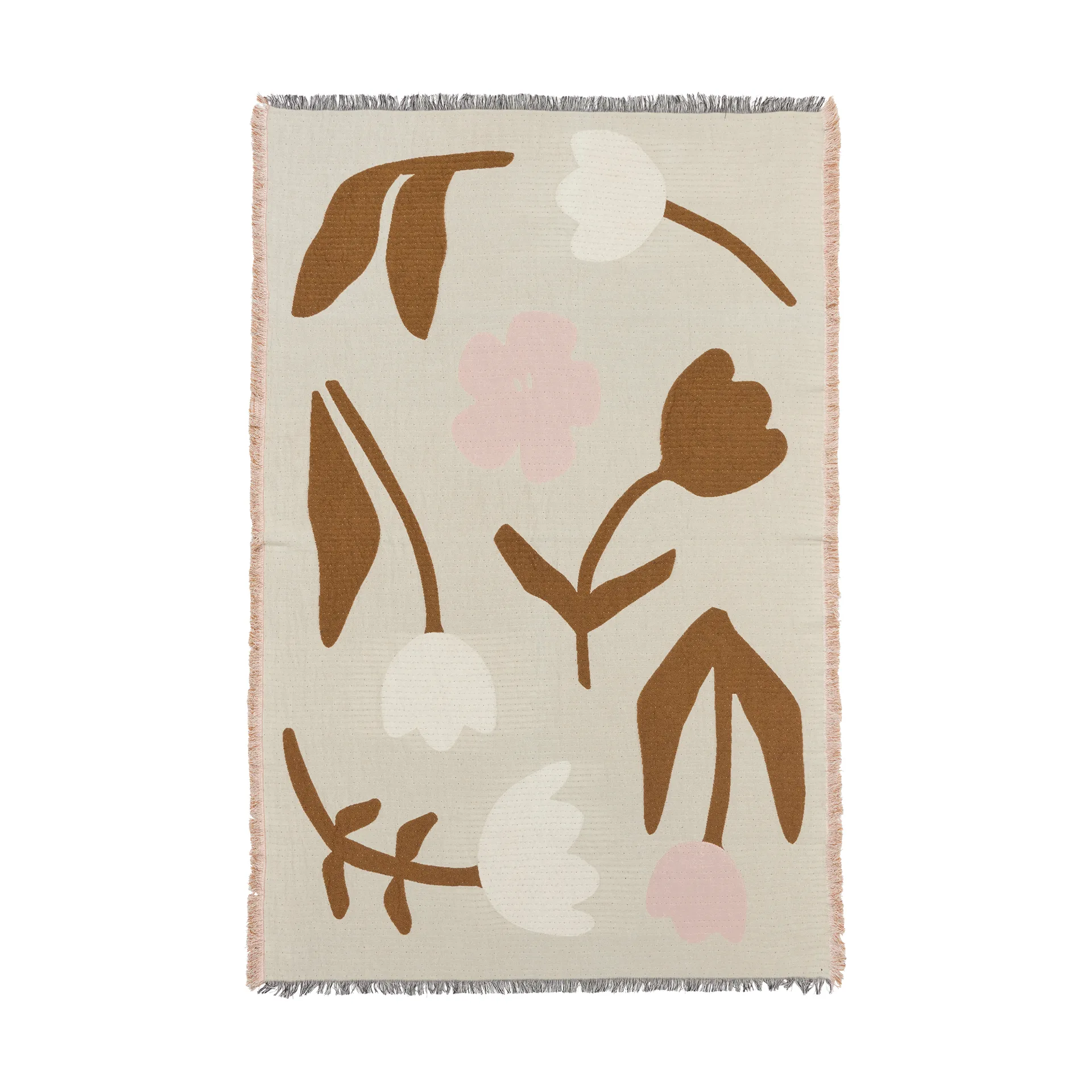 Rosita plaid 130x180 cm, Golden brown-mauve pink Broste Copenhagen