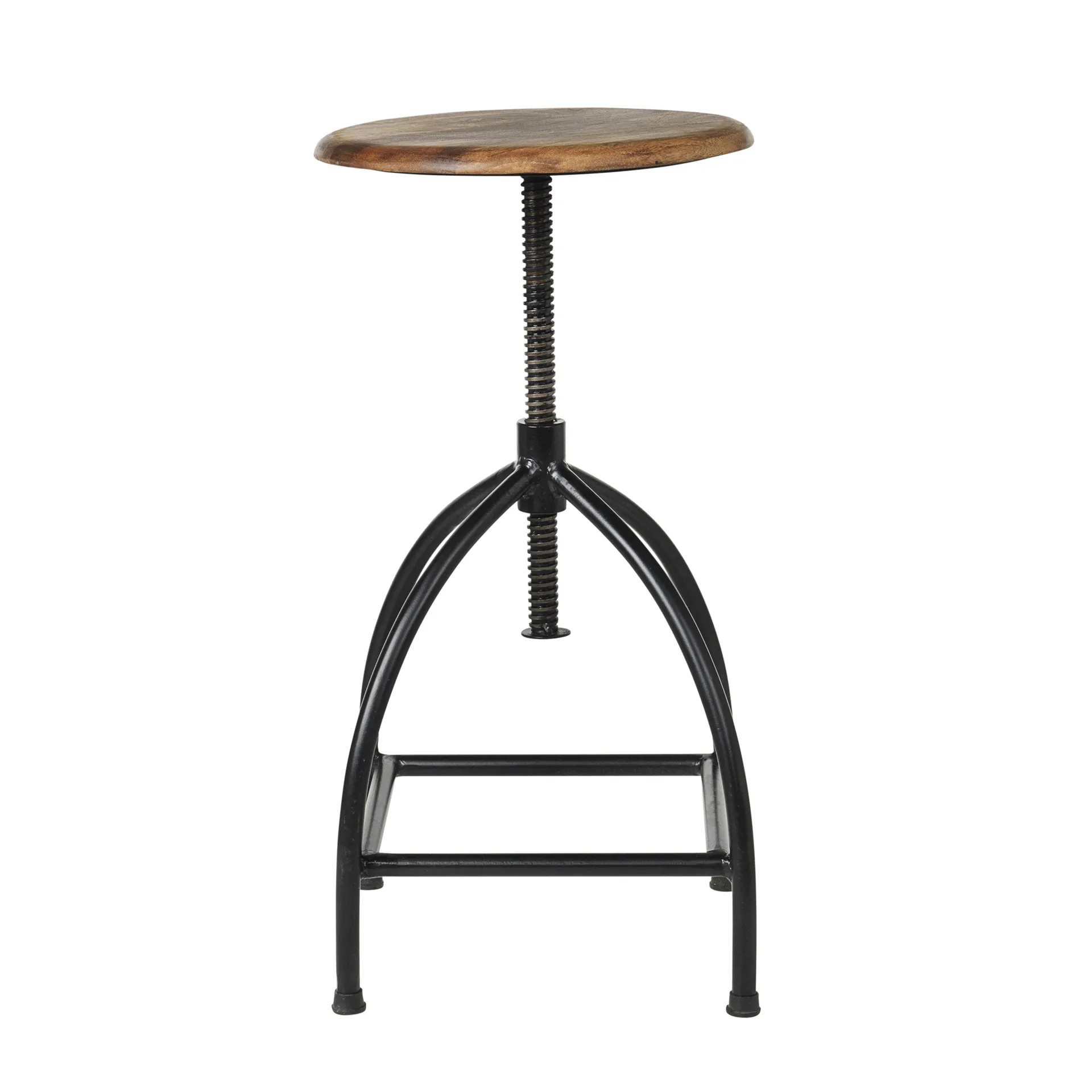 Taburet/skammel Sire Broste Copenhagen mangotræ og jern Ø33 x H46,7 cm natur