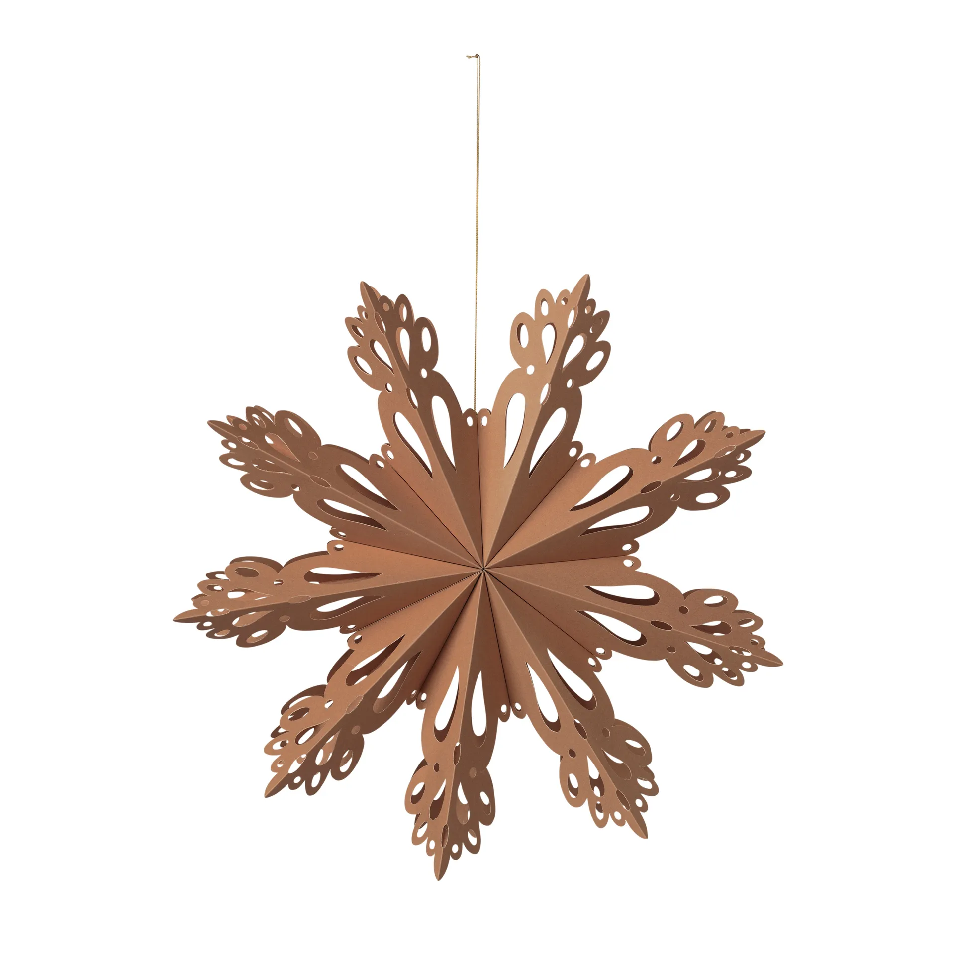 Snowflake juledekoration Indian tan, Ø30 cm Broste Copenhagen
