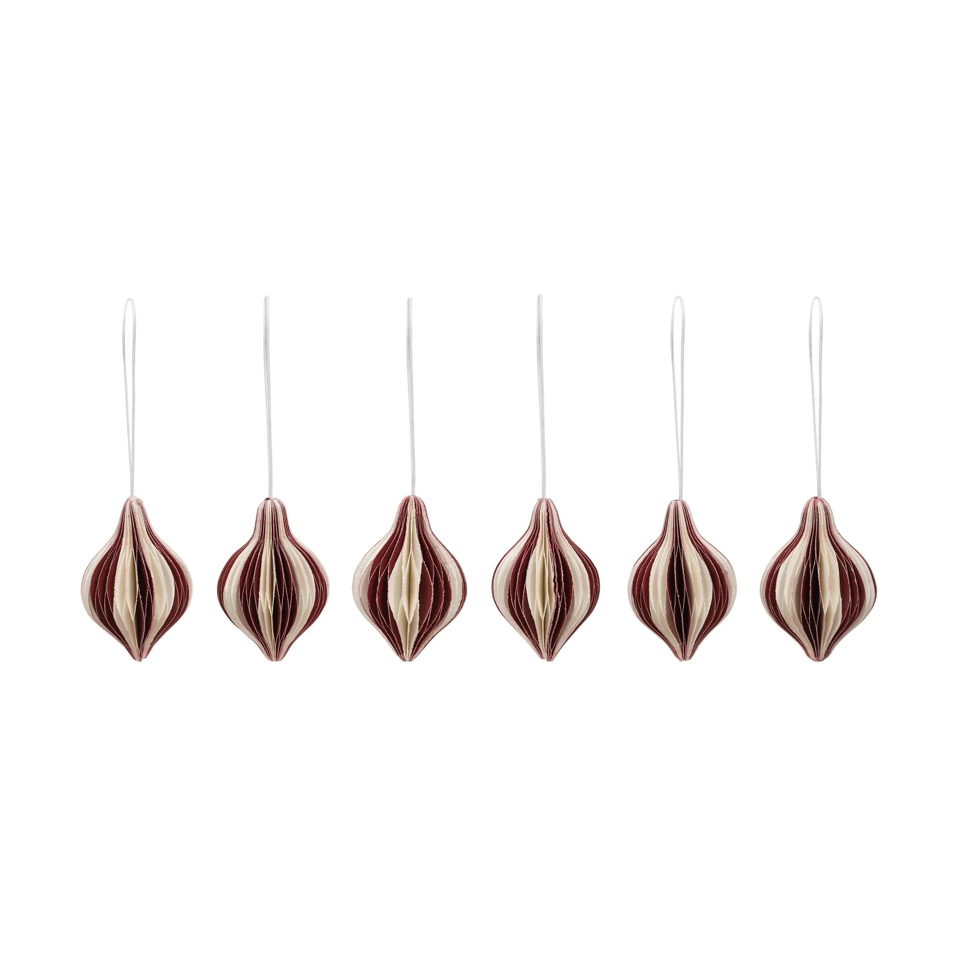Broste Copenhagen Spira juleophæng Burgundy-Off White