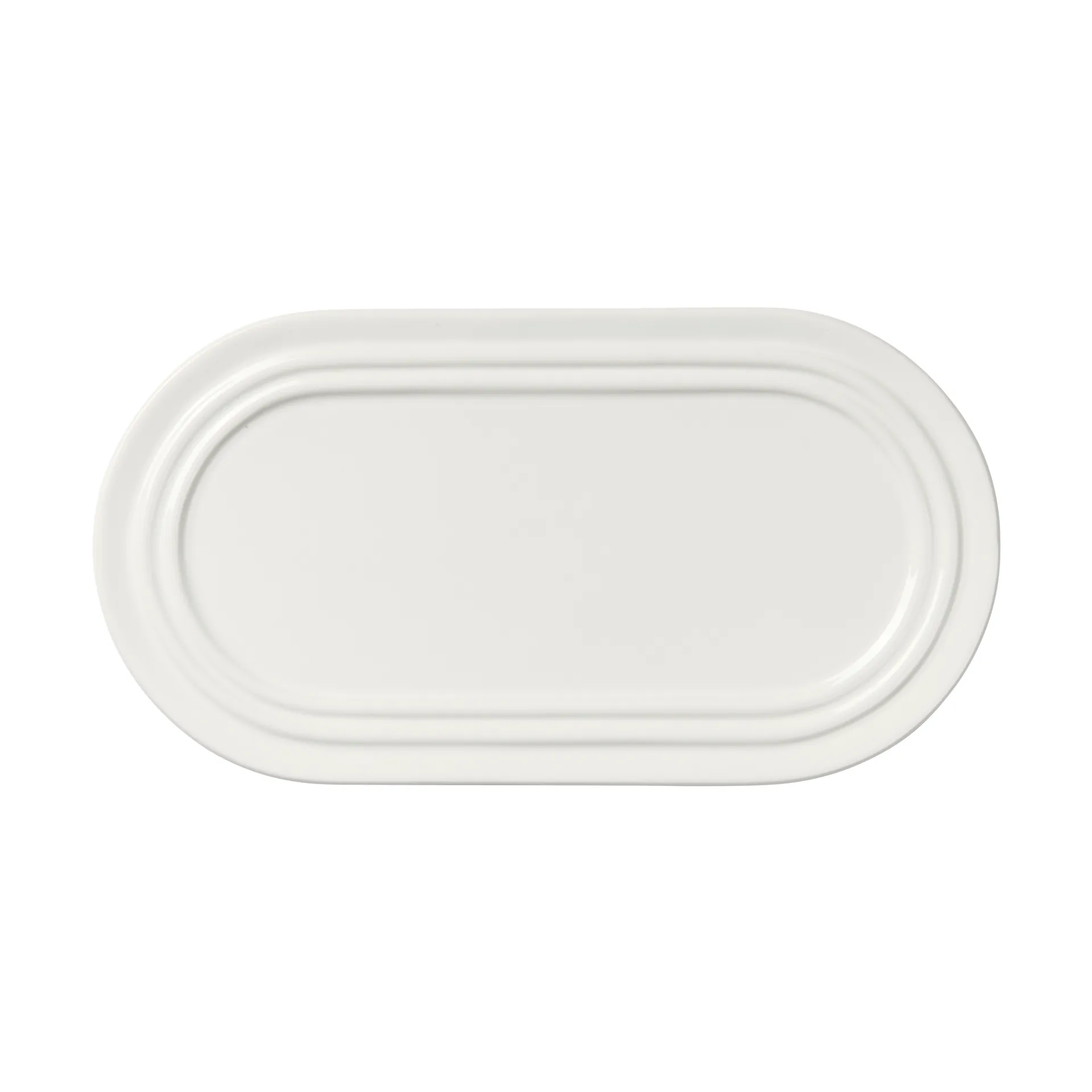 Stevns tallerken oval 27,5 cm, Chalk white Broste Copenhagen