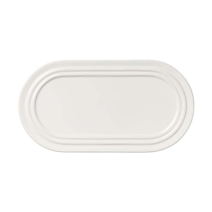 Stevns tallerken oval 27,5 cm, Chalk white Broste Copenhagen