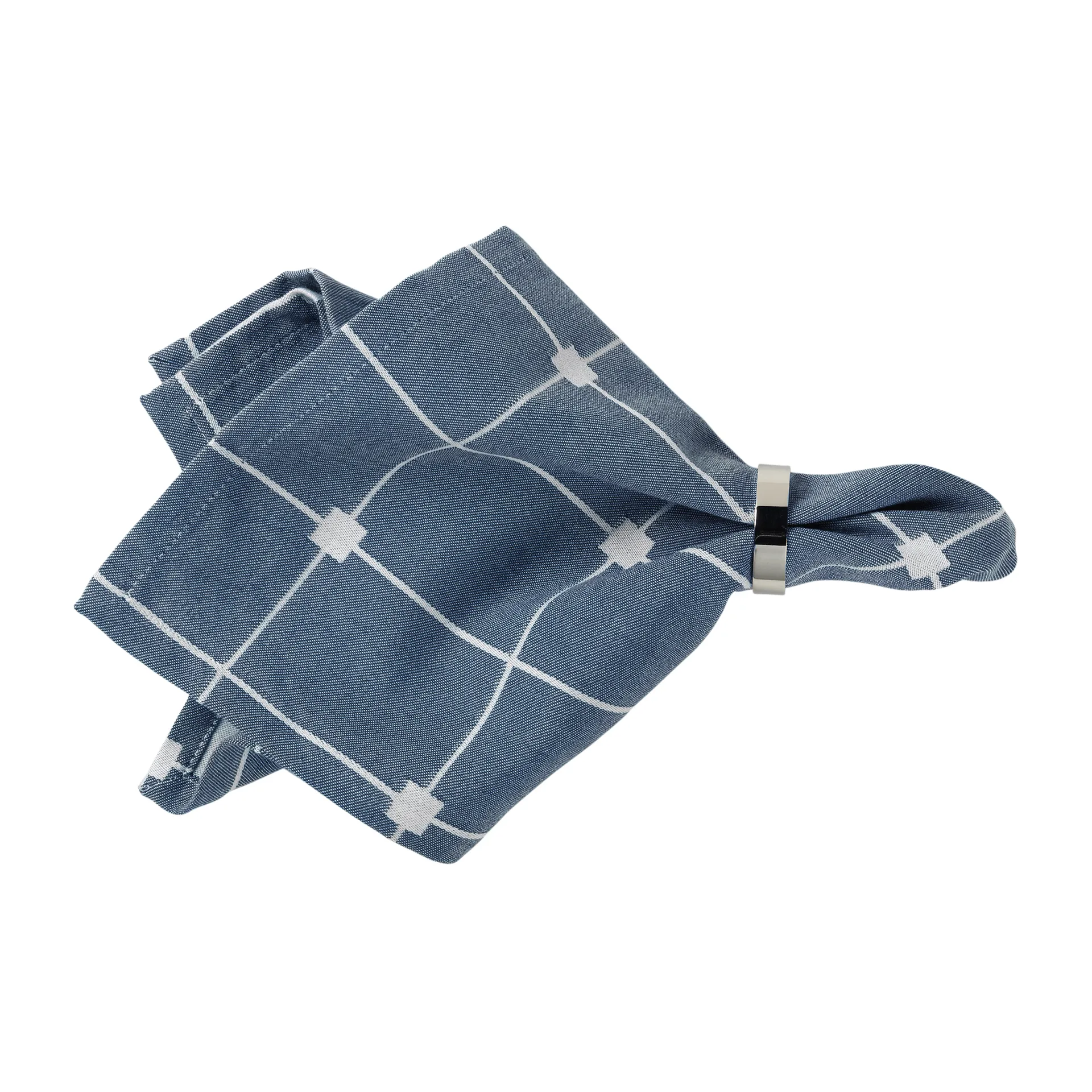 Tila stofserviet 45x45 cm, Maritime blue/Offwhite Broste Copenhagen