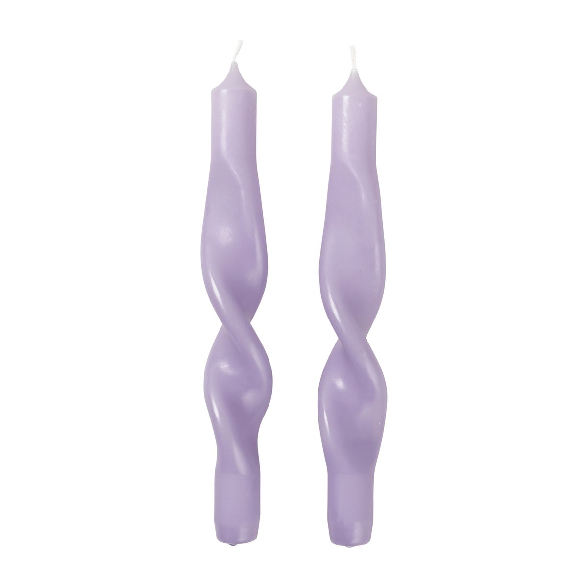 Broste Copenhagen Twist twisted candles snoede lys 23 cm 2-pak Orchid light purple