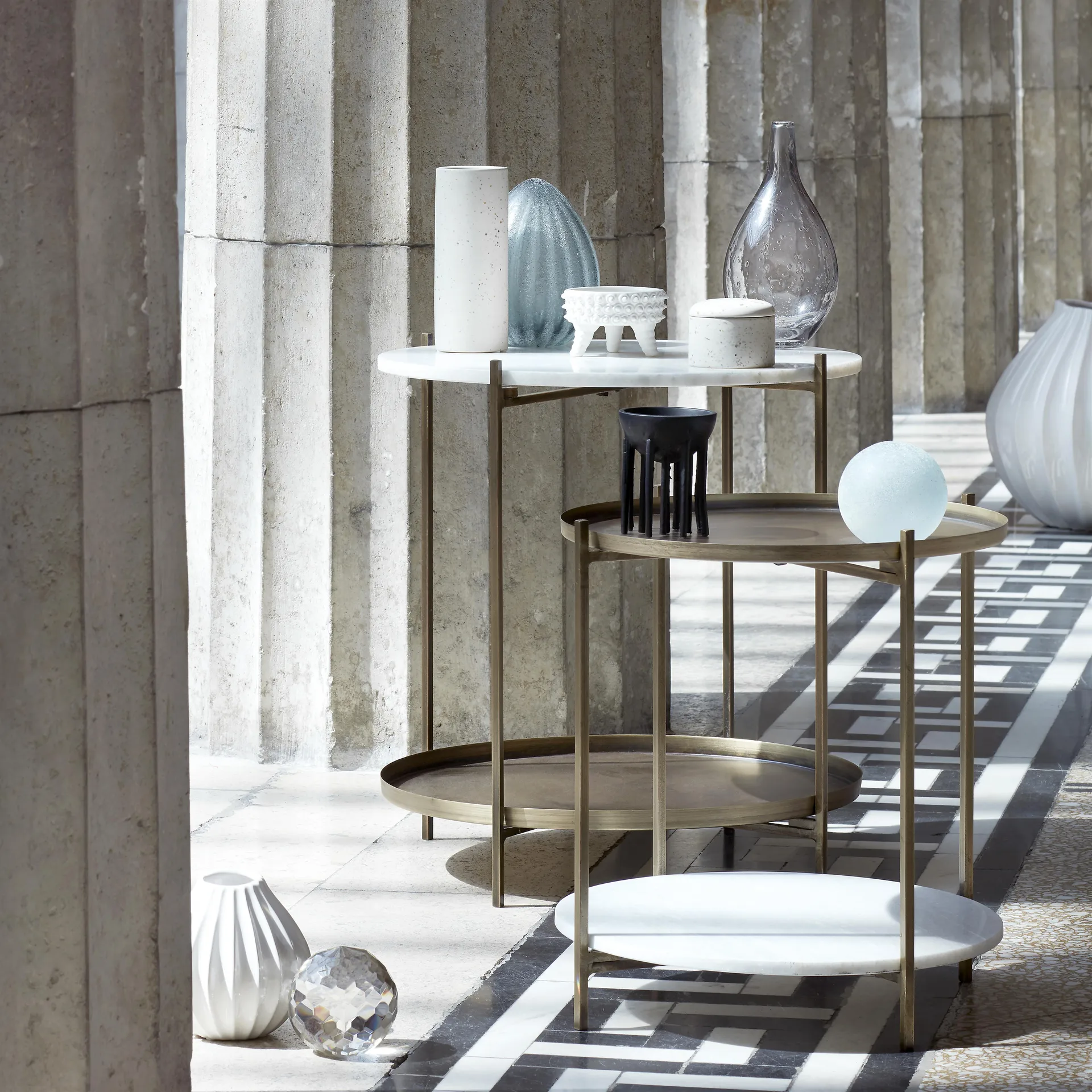 Wide vase ivory, 15 cm Broste Copenhagen