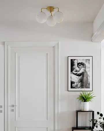 Bellagio plafond 3-lite - Messing-hvid - By Rydéns