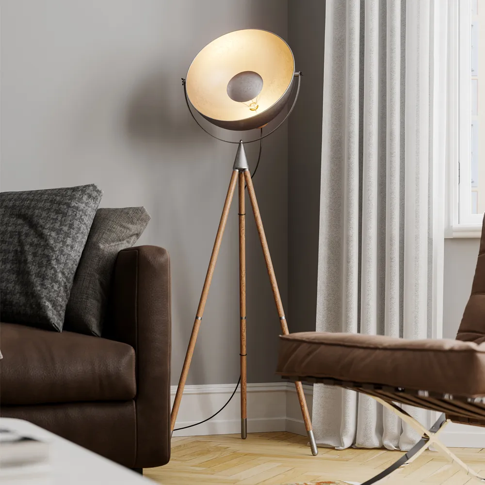 Buckler gulvlampe, antiksølv By Rydéns