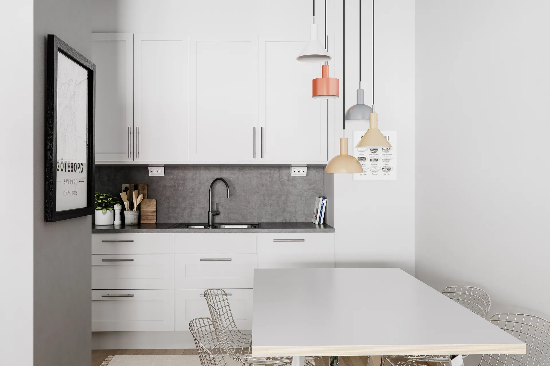 Cabano loftslampe m/5 lyskilder, Multi By Rydéns