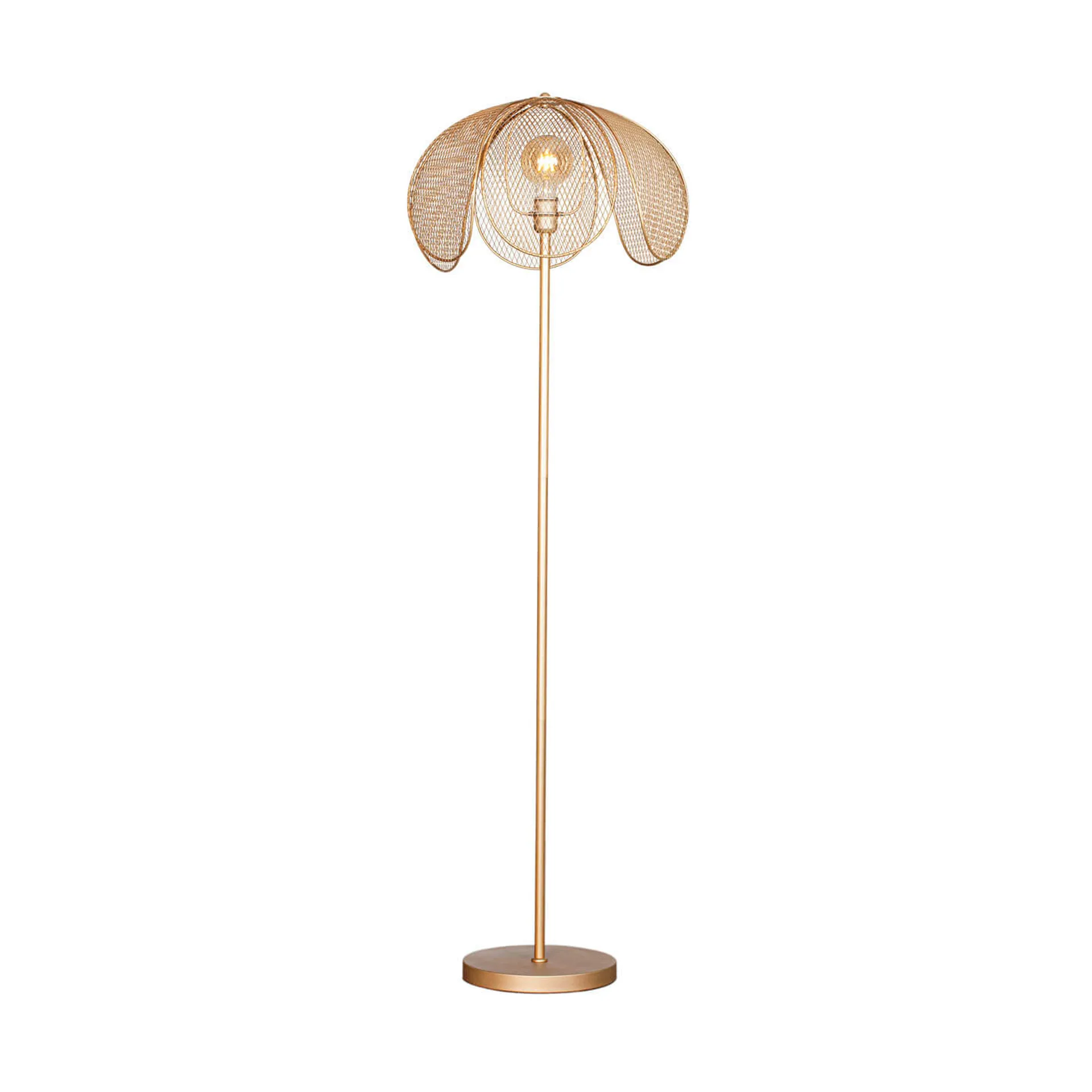 Daisy gulvlampe 150 cm, Mat guld By Rydéns
