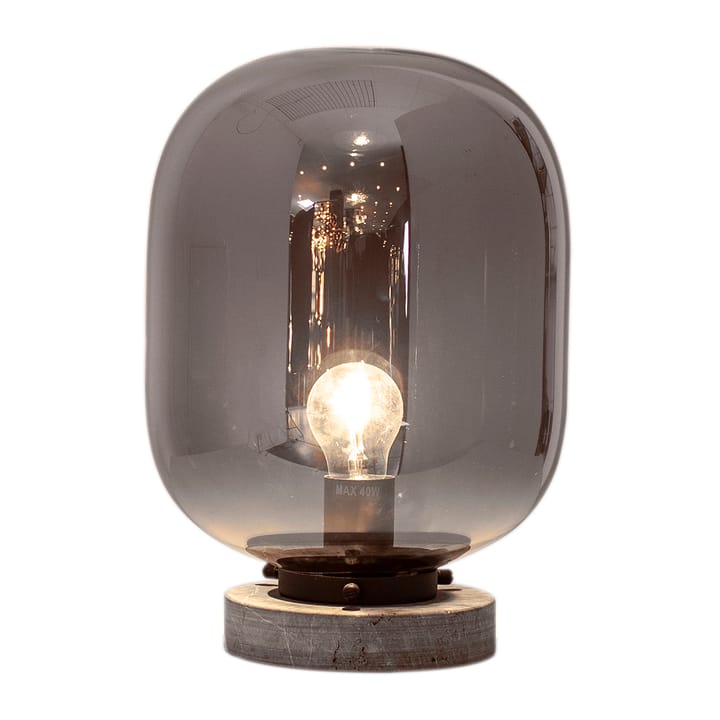 Leola bordlampe, Sort marmor/Røggrå By Rydéns