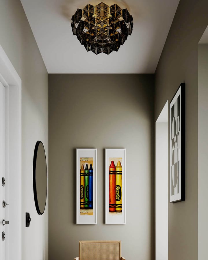 Monarque plafond-loftslampe, Krom-sort By Rydéns