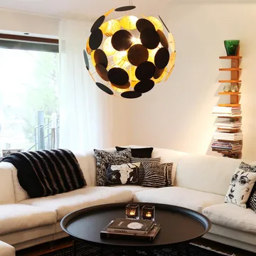 Planet loftlampe 66 cm - sort-guld - By Rydéns