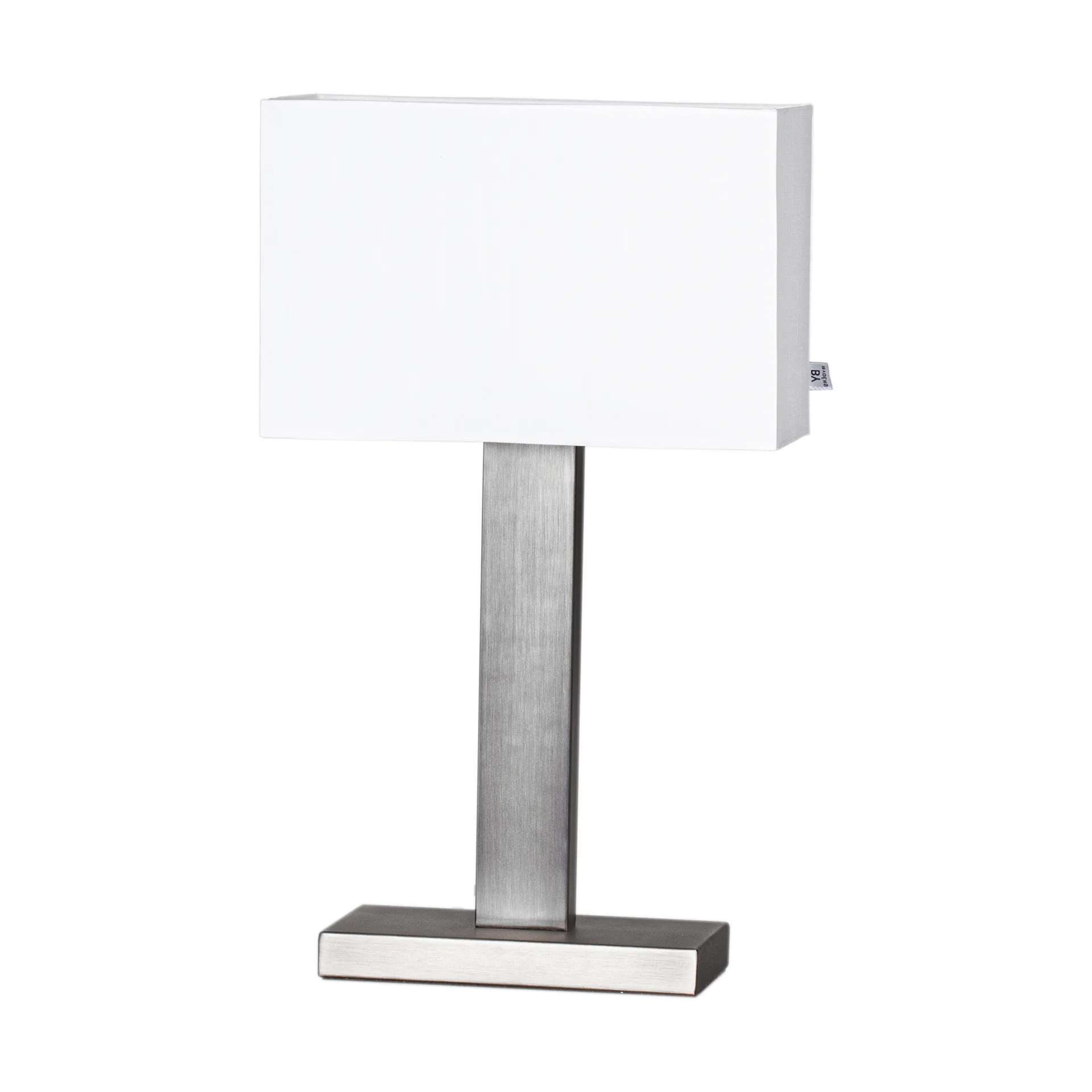 Prime bordlampe 47 cm, Børstet stål-hvid skærm By Rydéns