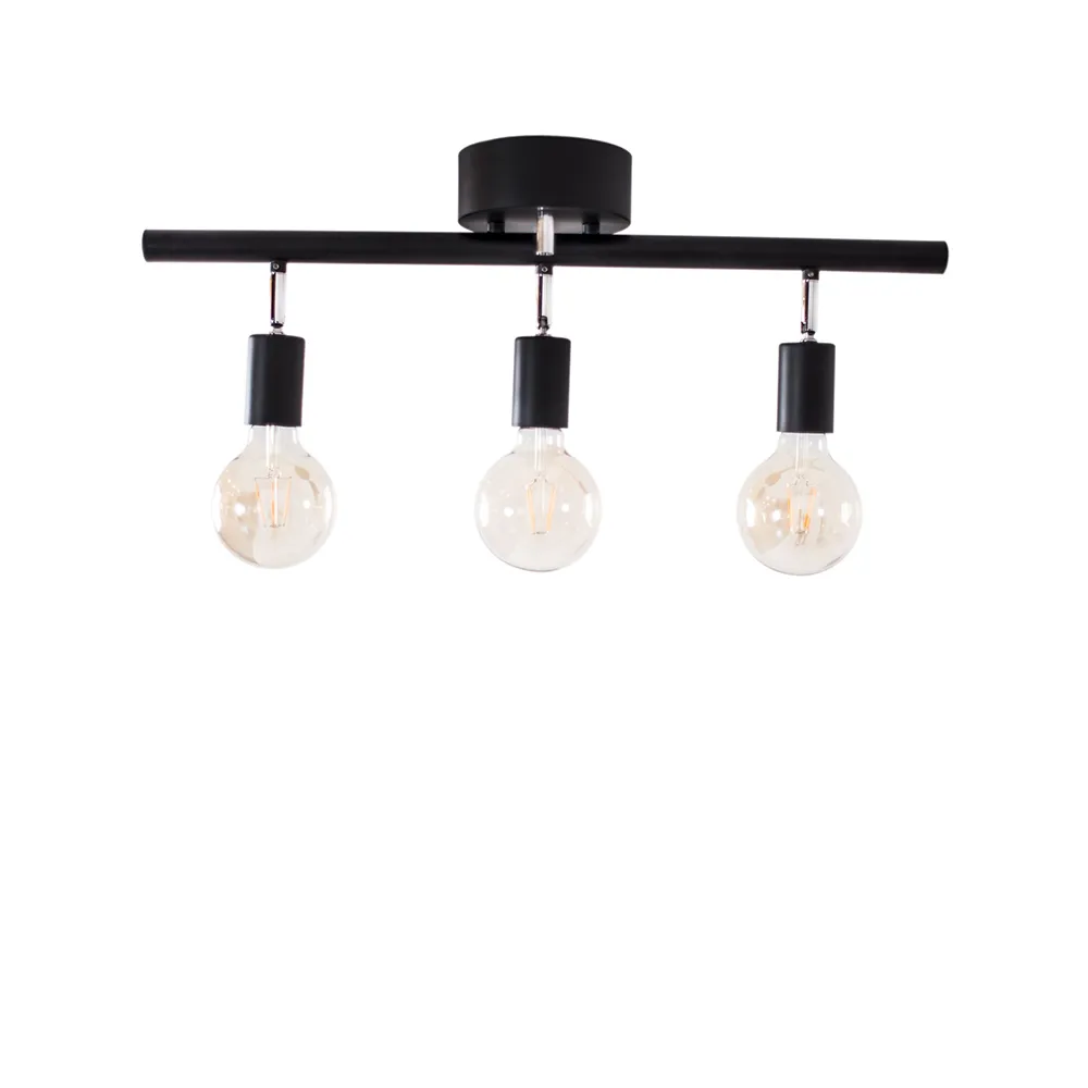Row loftslampe, sort mat By Rydéns