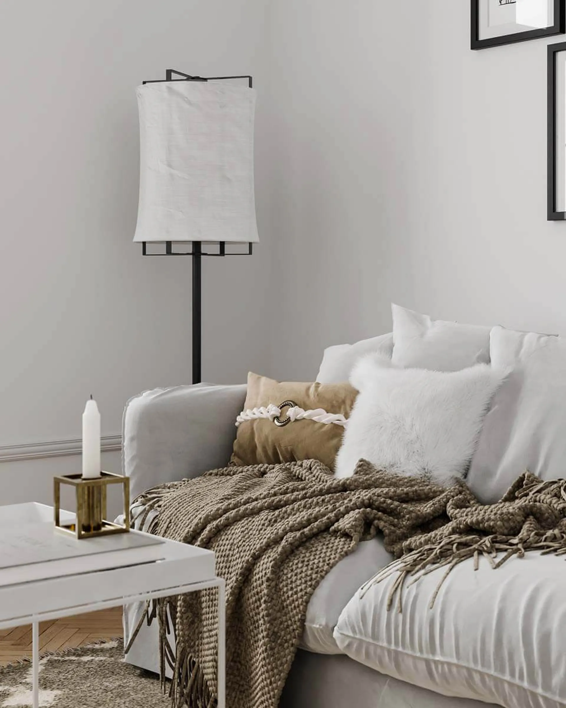 Softy bordlampe 150 cm, Mat hvid/Mat sort By Rydéns